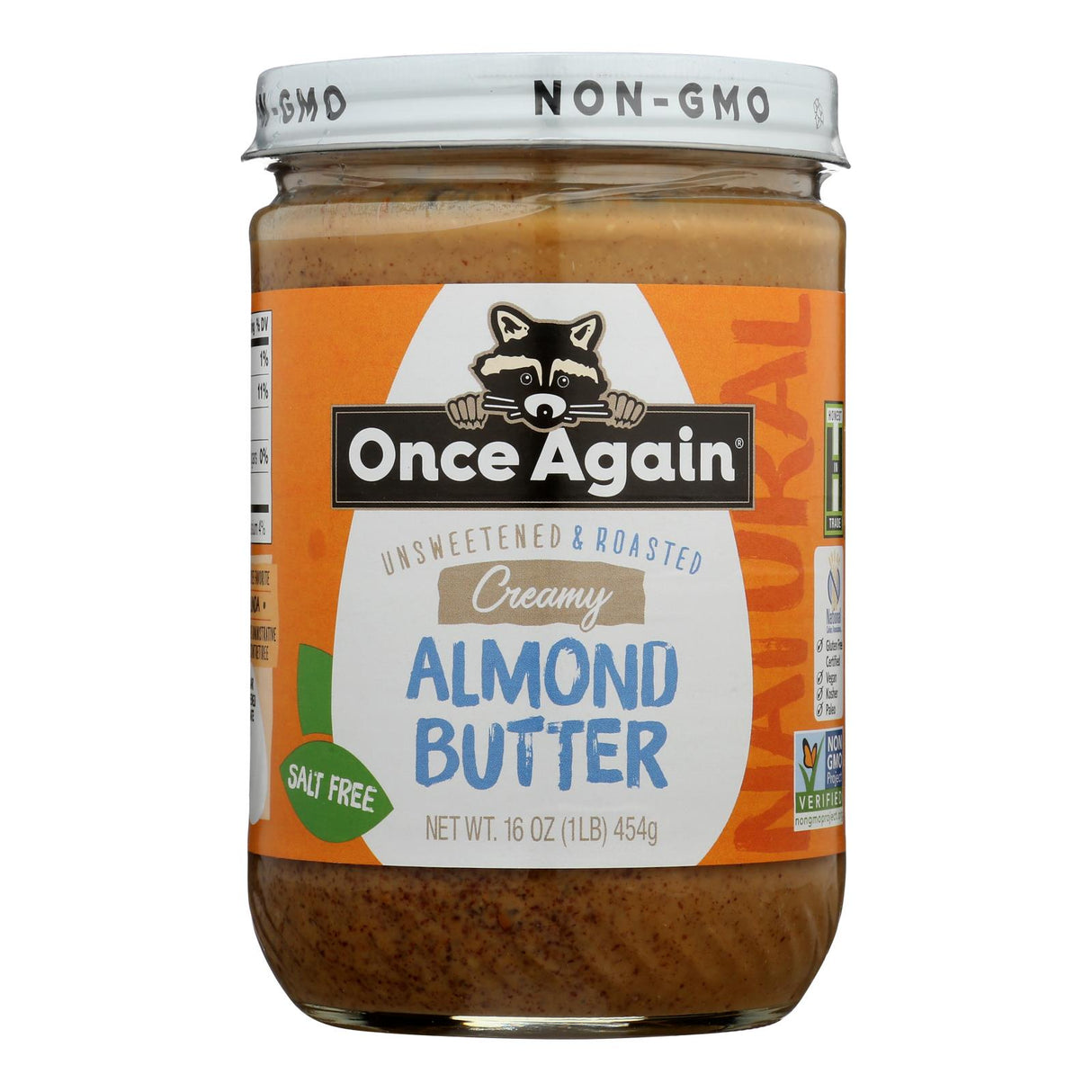 Almond Butter, Unsweetened & Roasted, Creamy,6 - 16 OUNCE