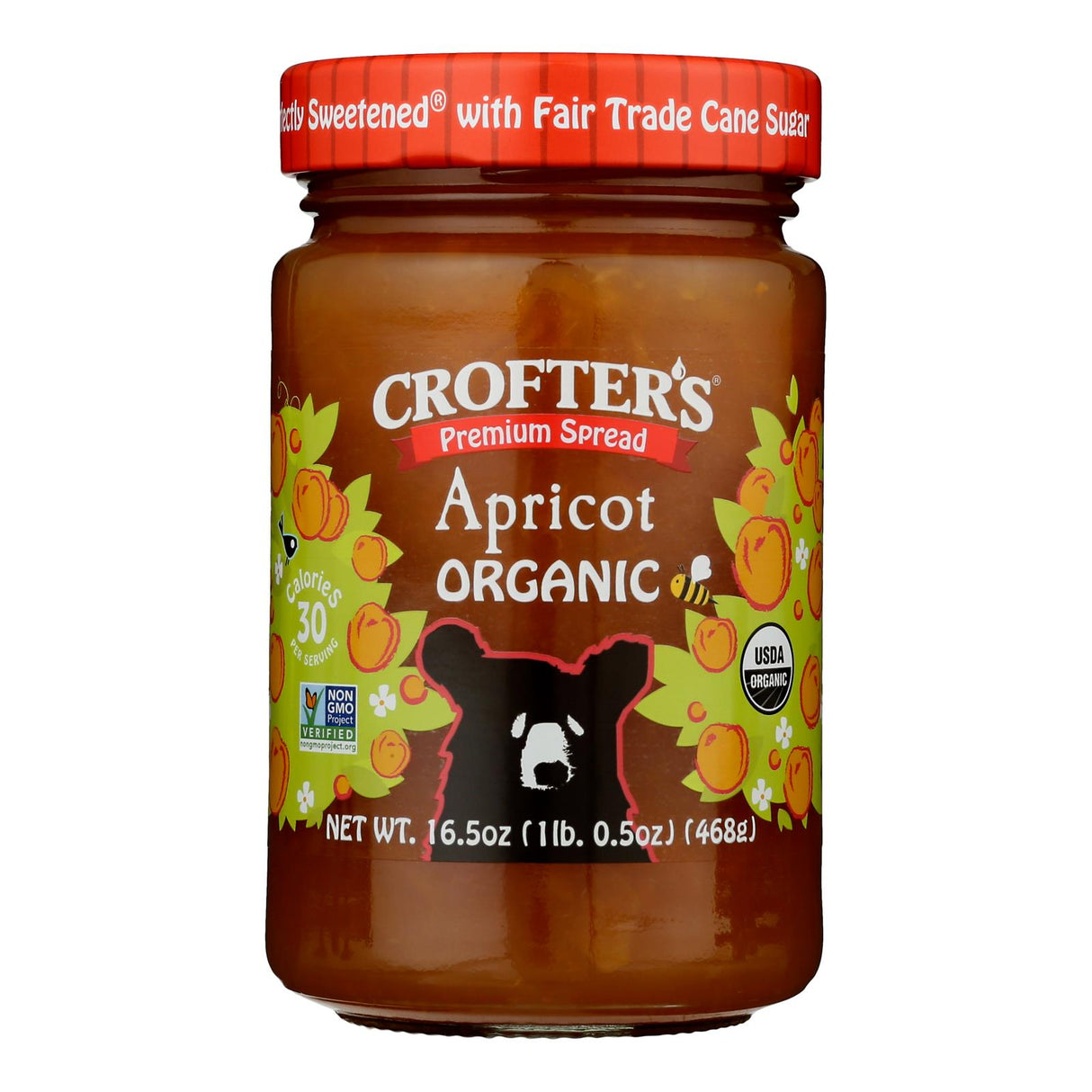 Fruit Spread, Apricot,6 - 16.5 OUNCE