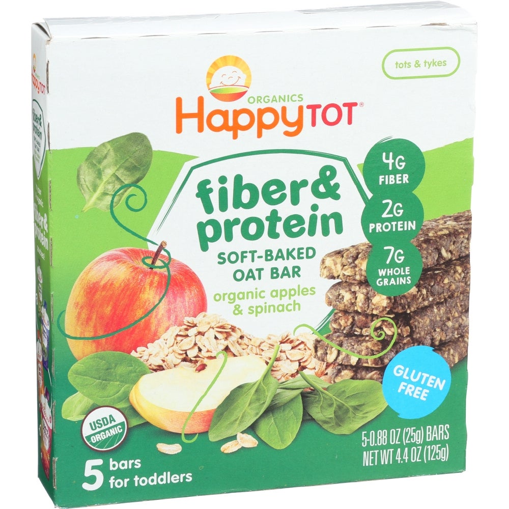 Bars, Oat, Fiber & Protein, Organic Apple & Spinach, Soft Baked,6 - 5 COUNT