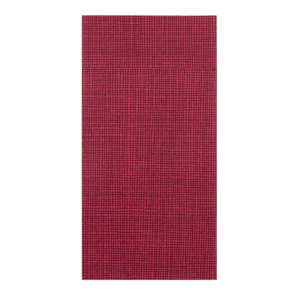 Napkins, Kangaroo, Luxenap, Bordeaux, with Black Threads, 15.75 x 15.75 Inch, Air Laid,40 - 1 EACH