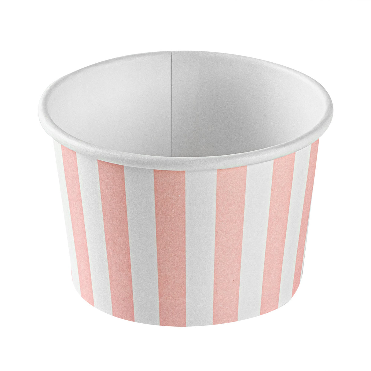 Cups, To-Go, Coppetta 4 Ounce, Paper, Pink & White Stripe, 3 x 3 x 2.50 Inch, Round,50 - 1 EACH