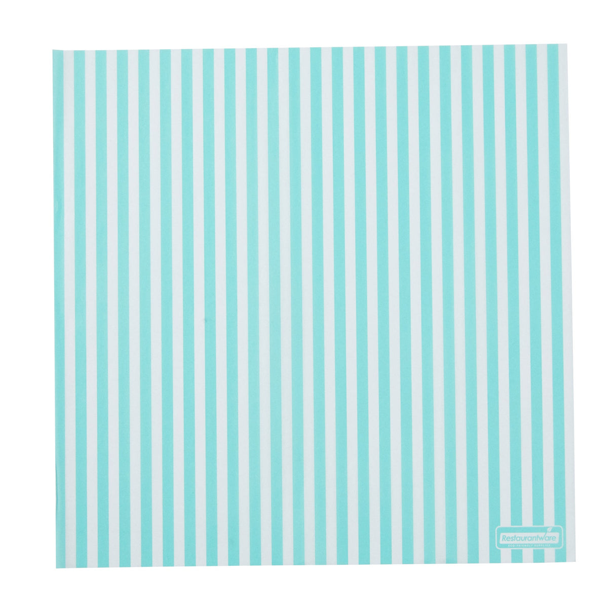Food Wrap & Basket Liners, Bakery, RW Base 12 x 12 Inch, Greaseproof Paper, Turquoise & White Stripe,200 - 1 EACH