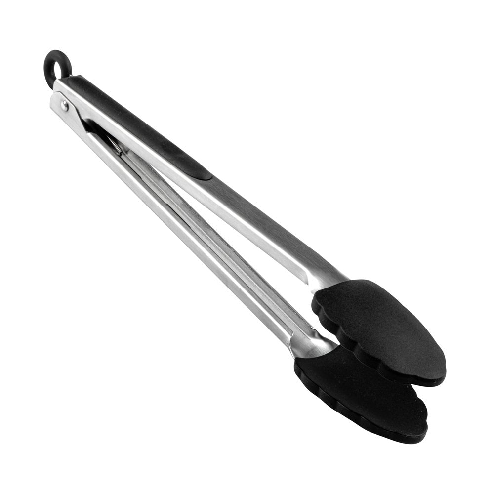 Tongs, Met Lux, 12 Inch, Black, Stainless Steel, Scallop Grip,1 - 1 EACH