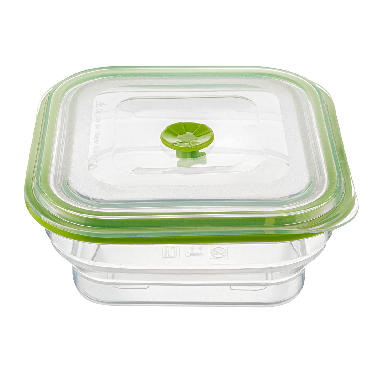 Containers, Food Storage, Fresh Hero 37 Ounce, Collapsible Airtight, Green, Silicone, 7 x 7 x 3 Inch, includes Vented Lid,1 - 1 EACH