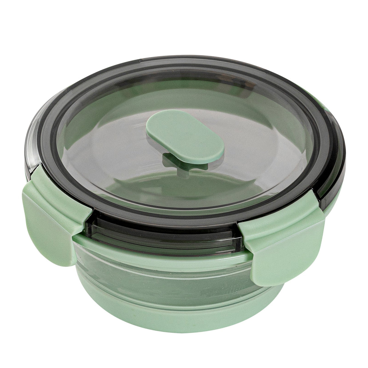 Containers, Food Storage, Fresh Hero 14 Ounce, Collapsible Airtight, Green, Plastic, 5.50 x 5.50 x 2.75 Inch, includes Vented Lid,1 - 1 EACH