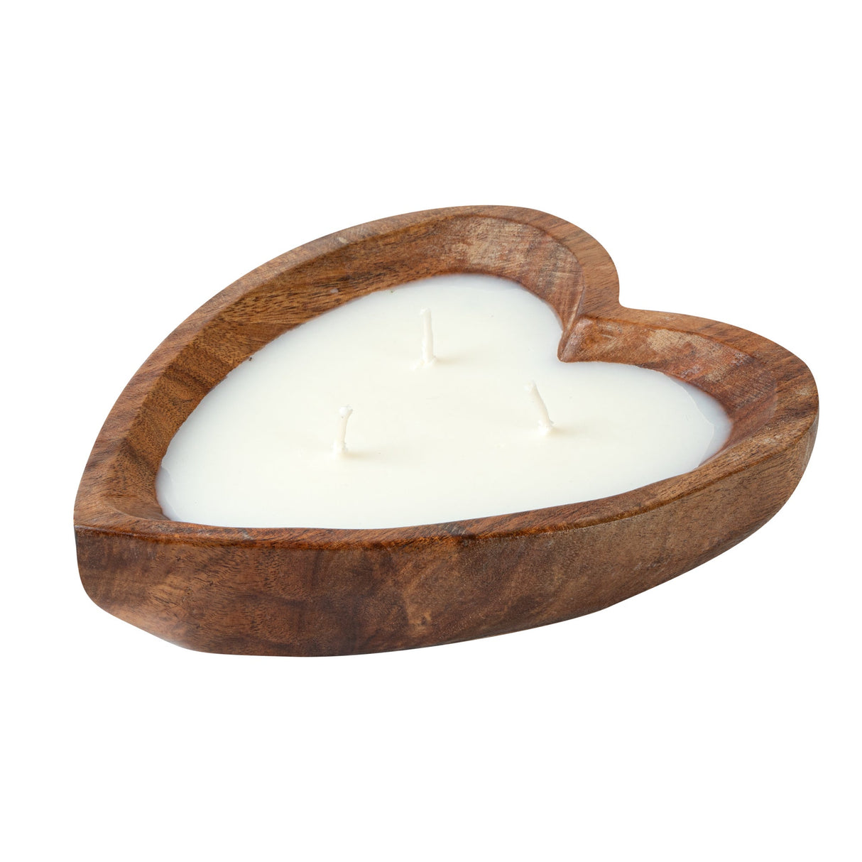 Candle, Dough Bowl, Coco Casa, Mint Leaf & Eucalyptus, Heart Shaped, Wood, 7 x 5.50 x 2 Inch,1 - 1 EACH