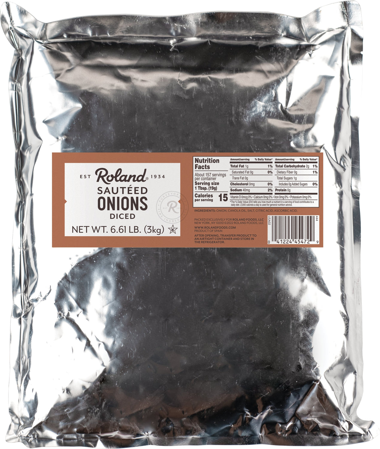 Onions, Diced, Sauteed, Shelf-Stable,3 - 6.61 POUND