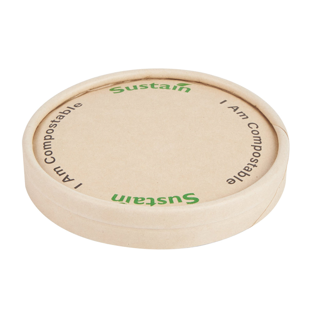 Lids, Sustain, PLA-Lined Bamboo Paper, Round, for 8 Ounce To-Go Cups,4 - 50 COUNT