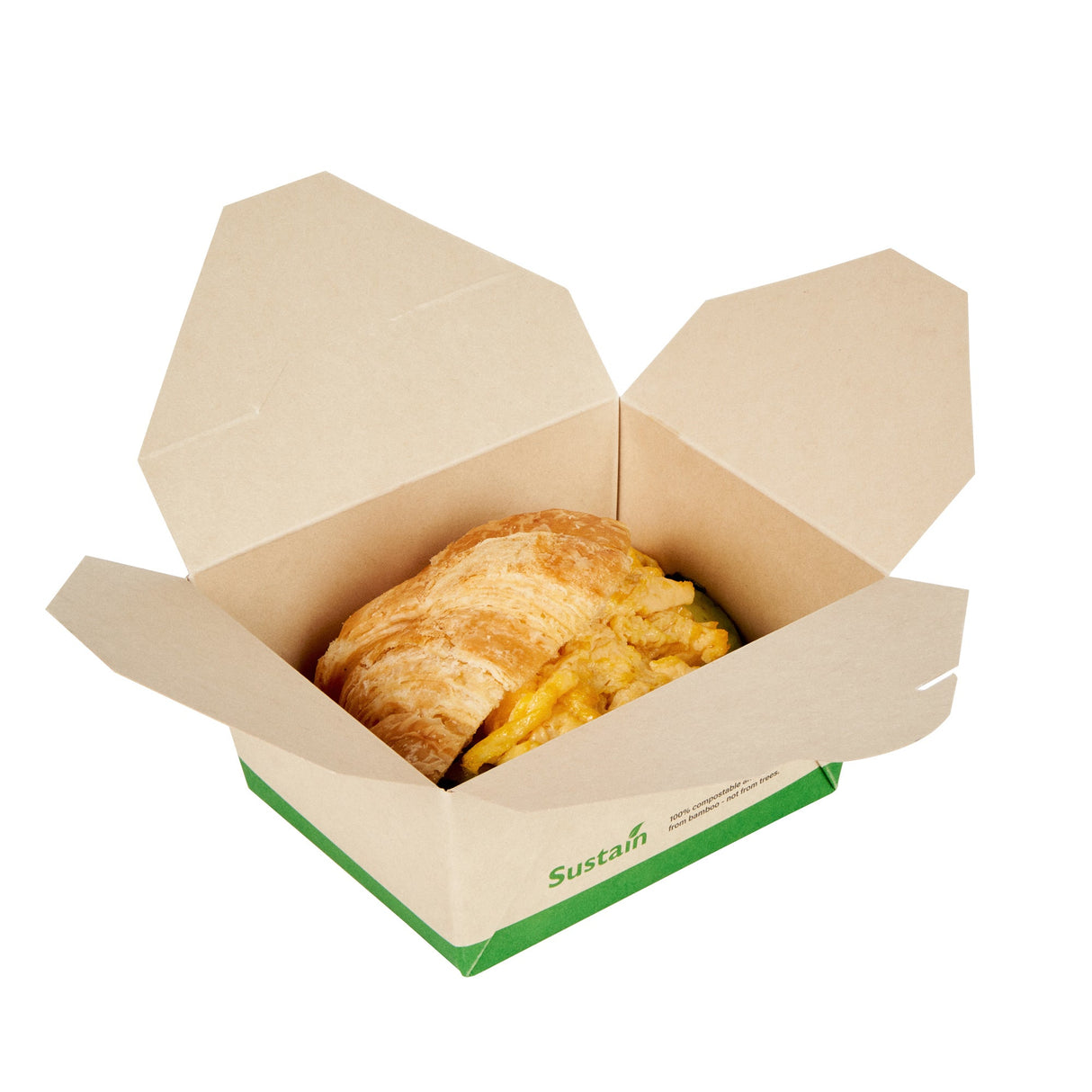 Containers, Take-Out, Sustain 30 Ounce, PLA-Lined Bamboo Paper, 5 x 4 x 2.50 Inch, #1, Rectangular,4 - 50 COUNT