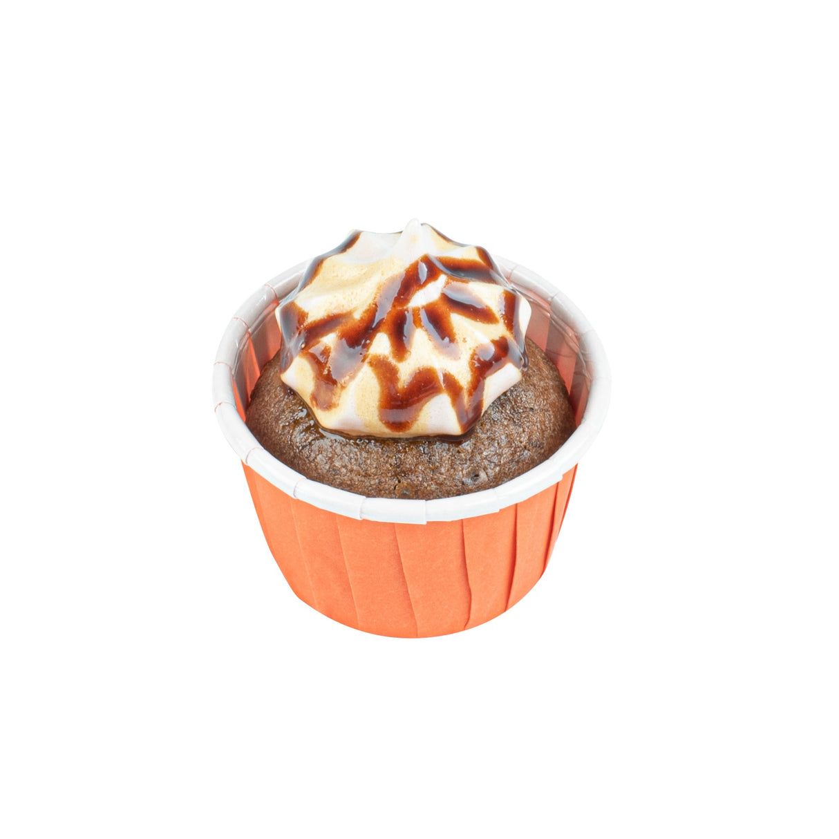 Cups, Baking, 1 Ounce, Paper, Tangerine Orange, Pleated, Small 2 x 2 x 1.25 Inch, Round,200 - 1 EACH