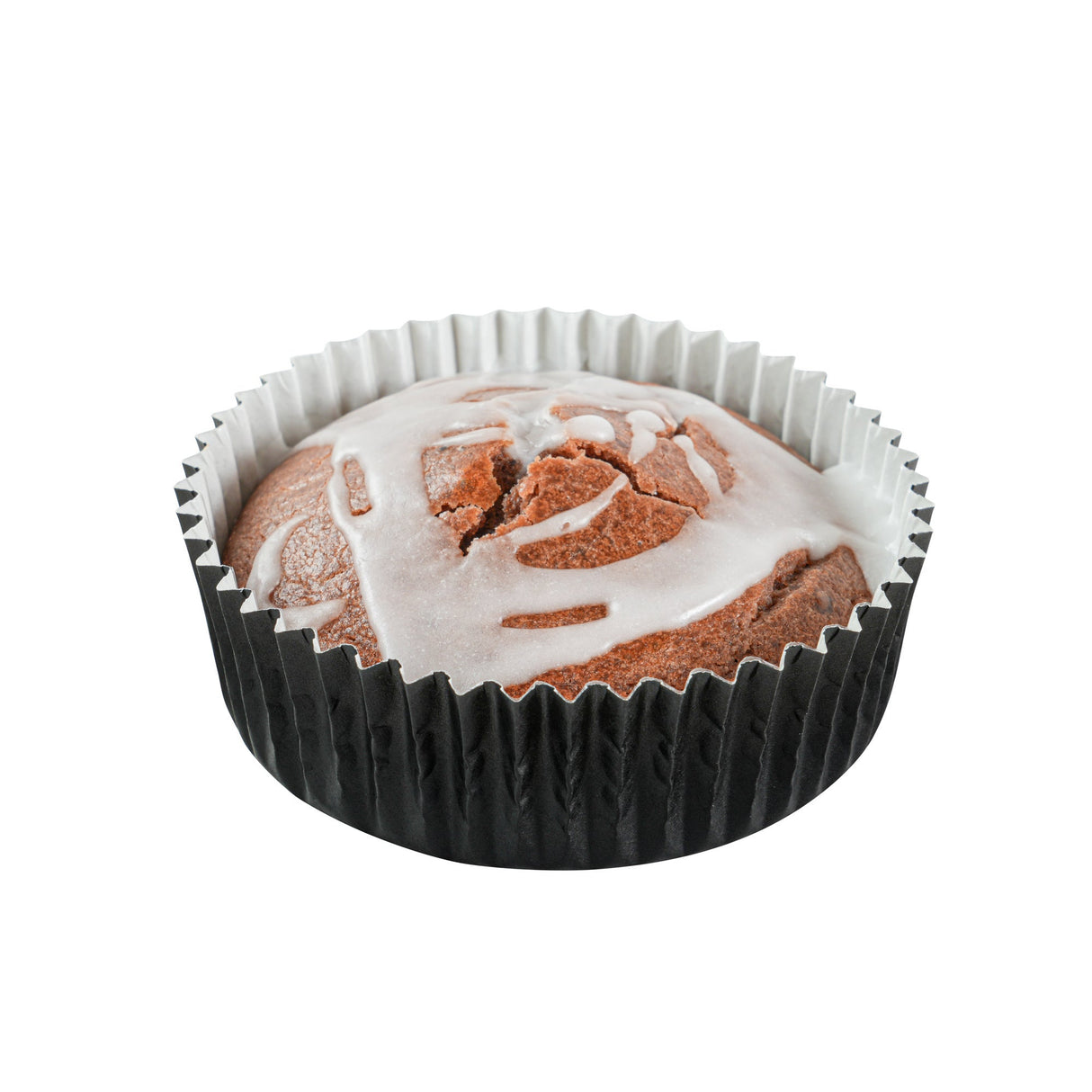 Cups, Baking, 4 Ounce, Paper, Black, Ridged, 3.50 x 3.50 x 1 Inch, Round,200 - 1 EACH