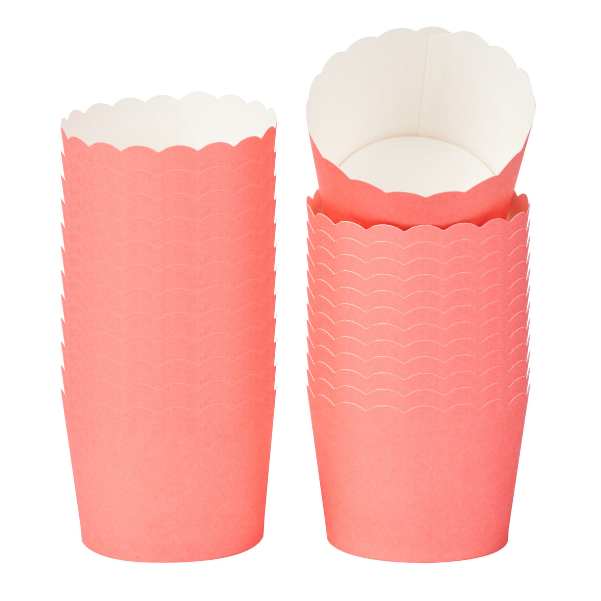 Cups, Baking, 3 Ounce, Paper, Red, Scallop, Mini 2.50 x 2.50 x 1.75 Inch, Round,200 - 1 EACH