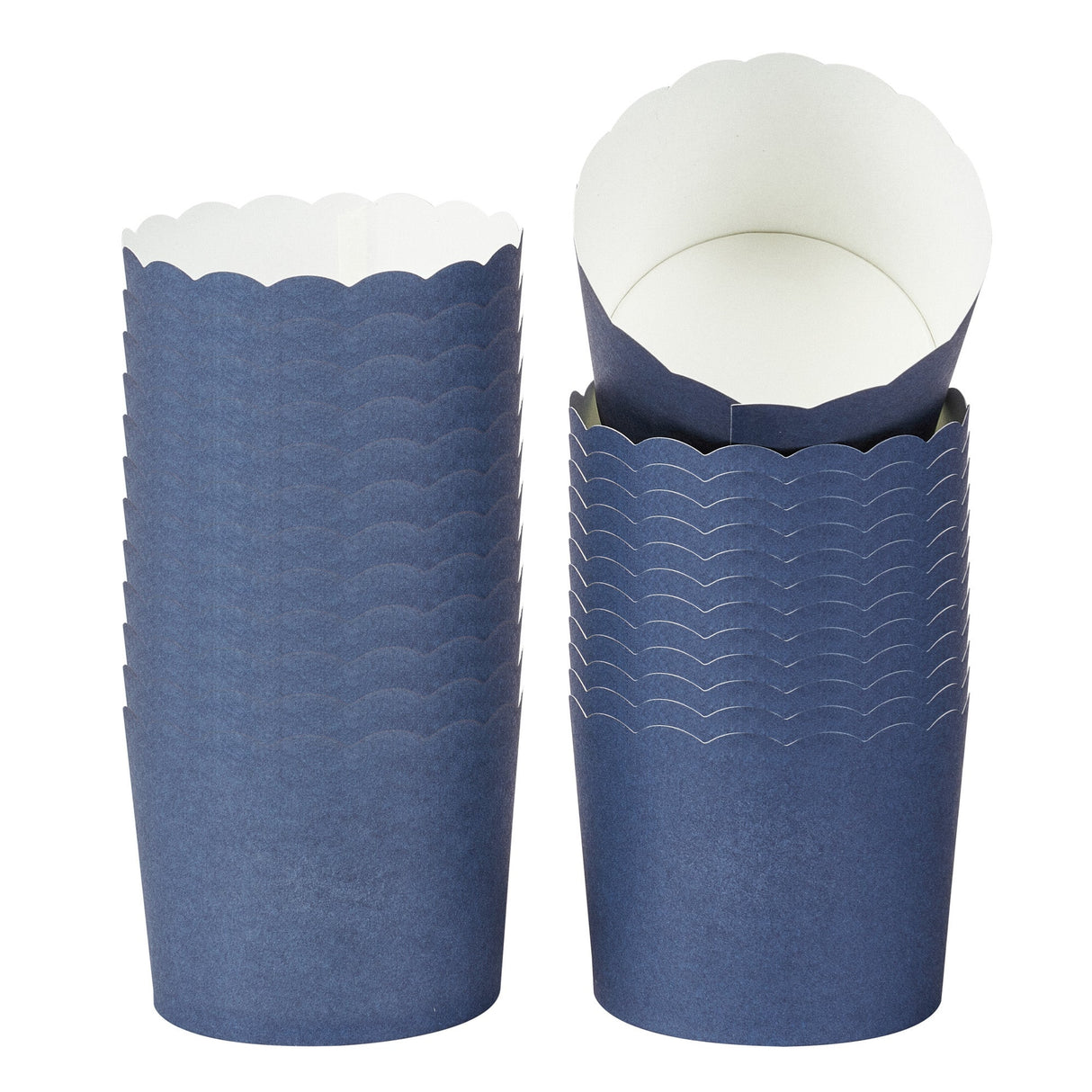 Cups, Baking, 6 Ounce, Paper, Midnight Blue, Scallop, 2.75 x 2.75 x 2.25 Inch, Round,200 - 1 EACH