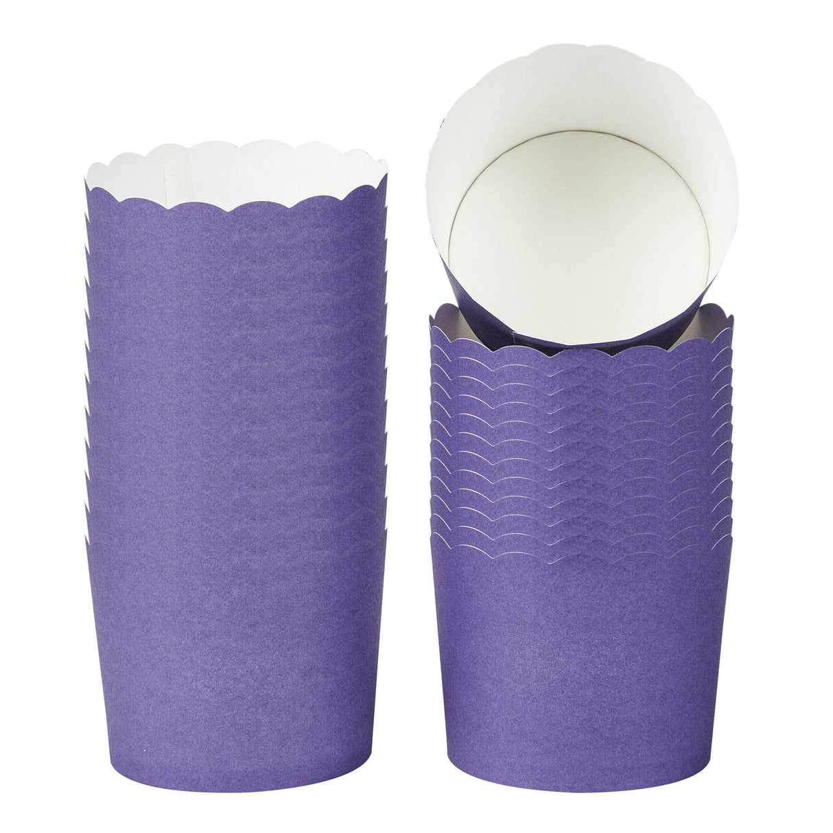 Cups, Baking, 6 Ounce, Paper, Purple, Scallop, 2.75 x 2.75 x 2.25 Inch, Round,200 - 1 EACH