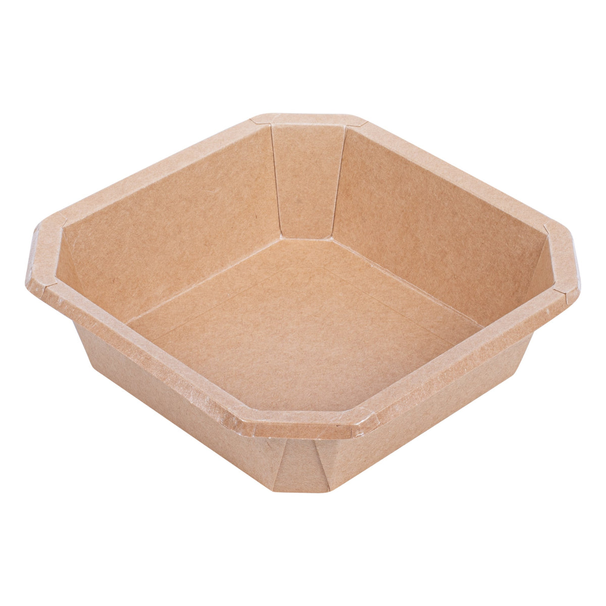 Containers, Take-Out, Sustain 34 Ounce, PLA-Lined Paper, Kraft, 7 x 7 x 2 Inch, Octagonal,4 - 25 COUNT