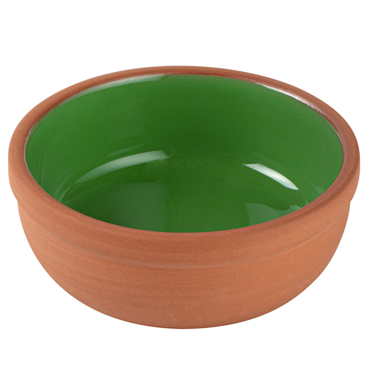 Bowls, Cazuela, Terra Tek 5 Ounce, Terracotta, Green Glazed Interior, 4 x 4 x 1.50 Inch, Oven-Safe,2 - 5 COUNT