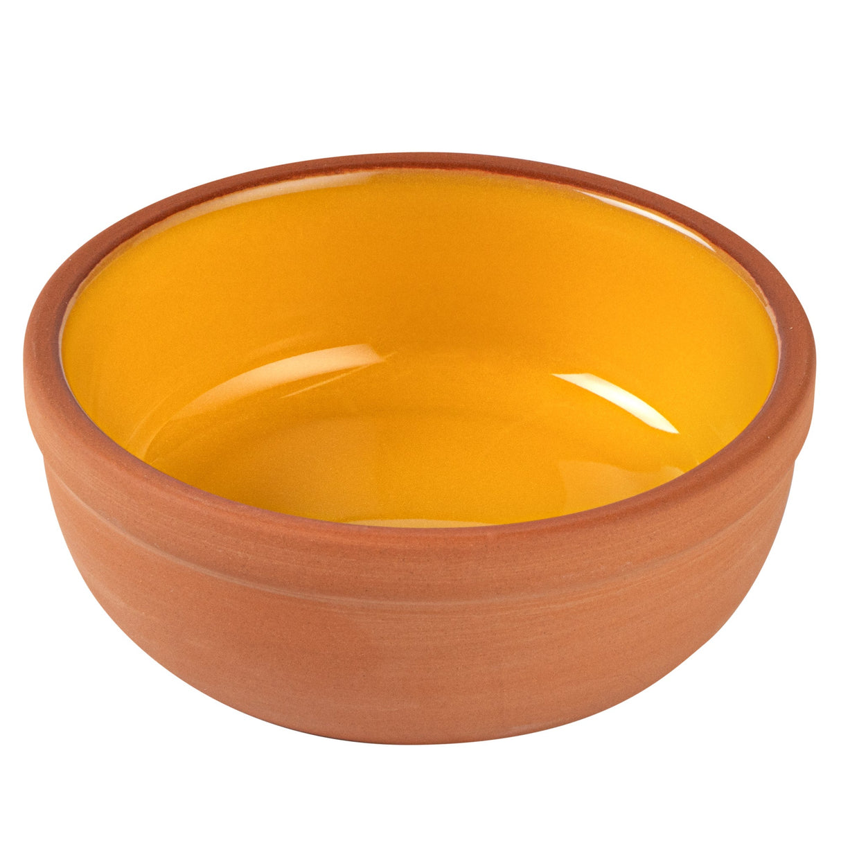 Bowls, Cazuela, Terra Tek 5 Ounce, Terracotta, Yellow Glazed Interior, 4 x 4 x 1.50 Inch, Oven-Safe,2 - 5 COUNT
