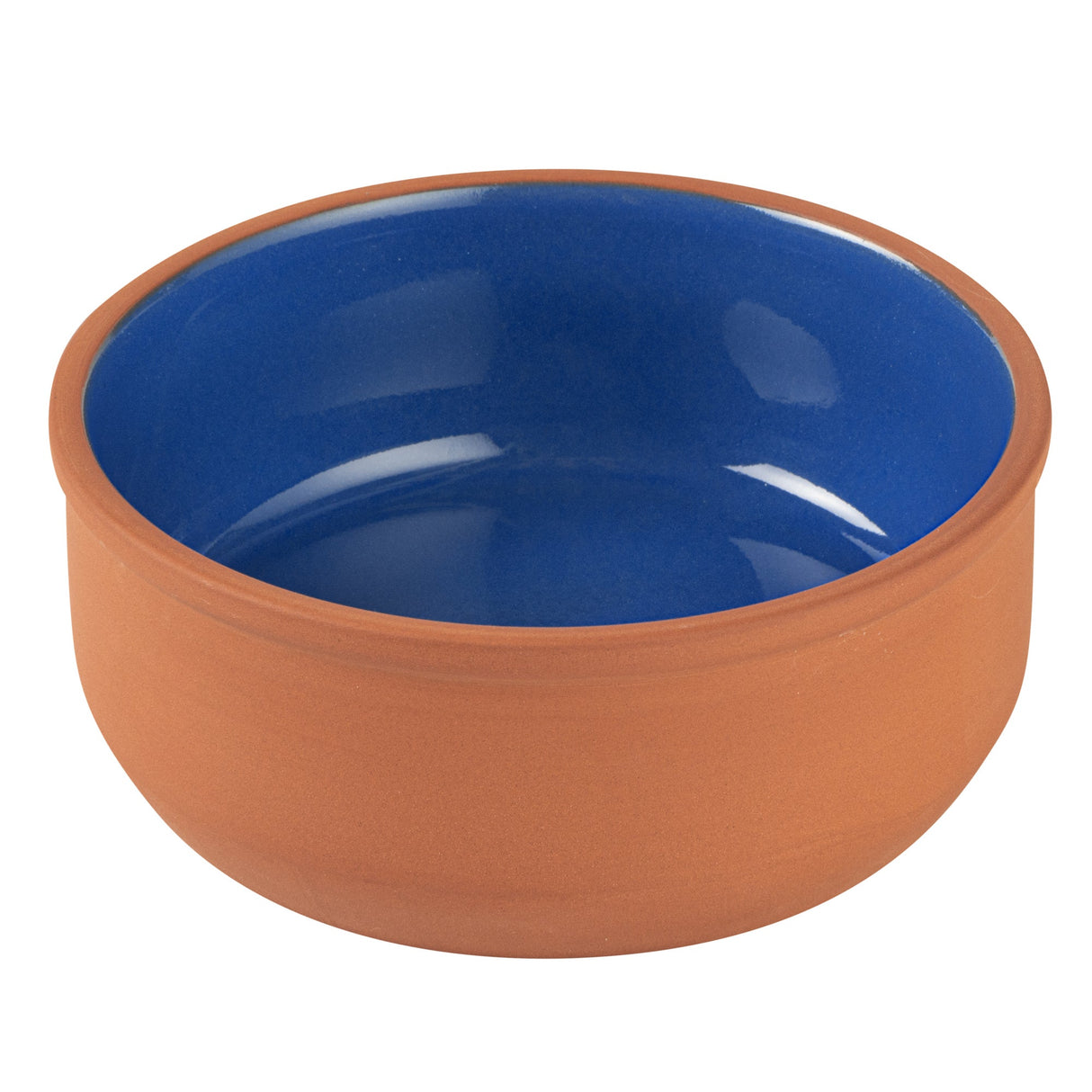 Bowls, Cazuela, Terra Tek 27 Ounce, Terracotta, Blue Glazed Interior, 6.25 x 6.25 x 2.50 Inch, Oven-Safe,2 - 1 EACH