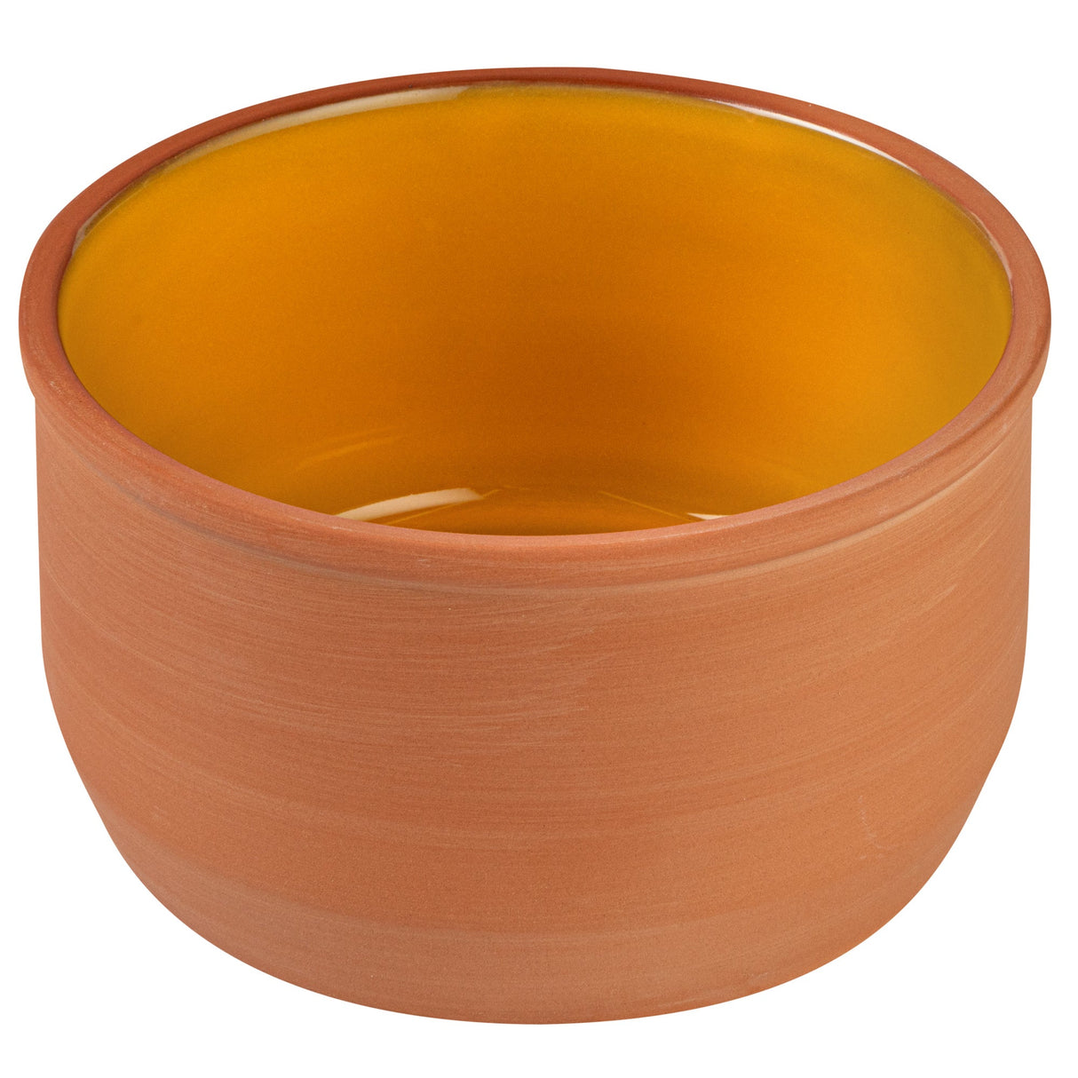 Bowls, Cazuela, Terra Tek 34 Ounce, Terracotta, Yellow Glazed Interior, 6.25 x 6.25 x 3.50 Inch, Oven-Safe,2 - 5 COUNT