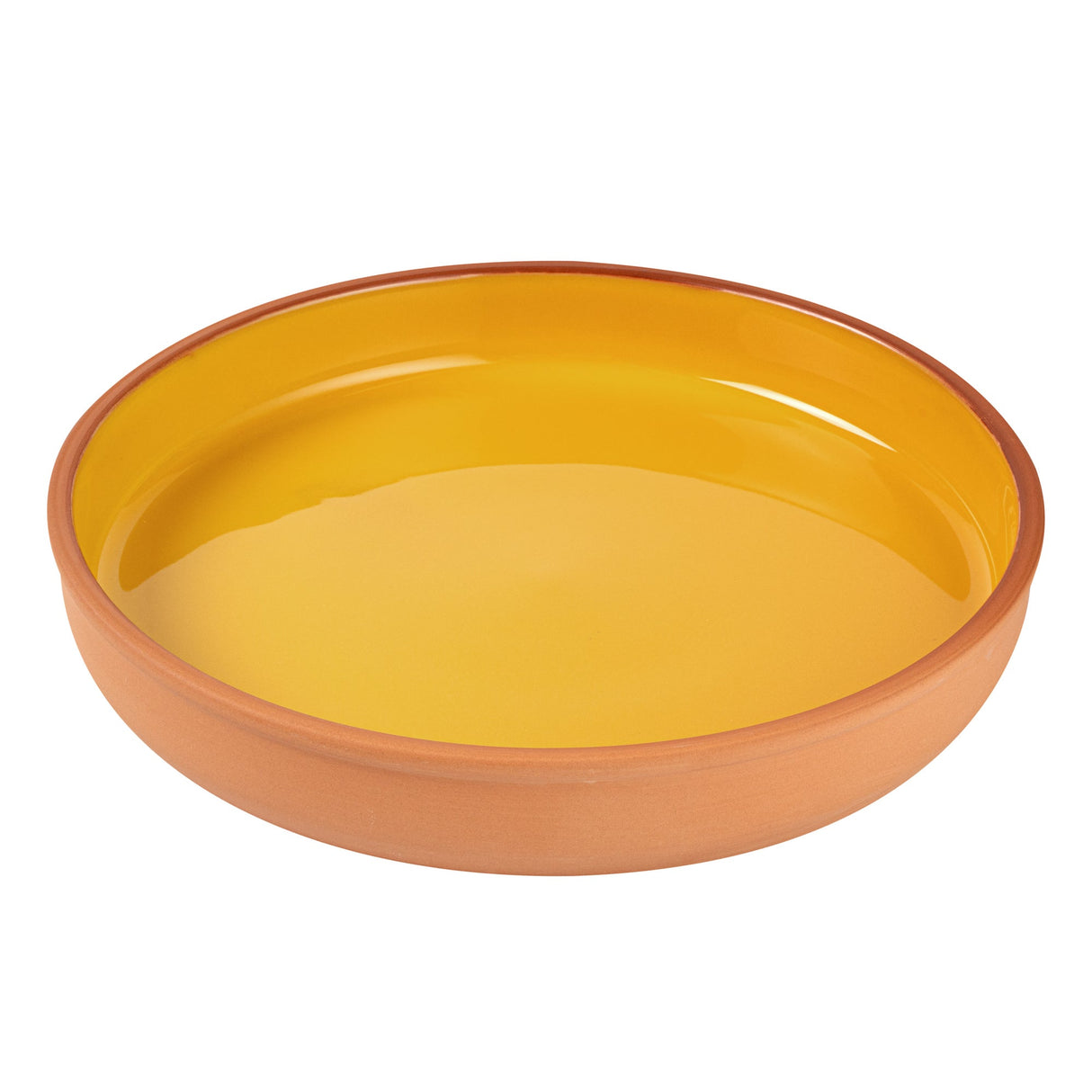 Bowls, Cazuela, Terra Tek 34 Ounce, Terracotta, Yellow Glazed Interior, 9.25 x 9.25 x 1.50 Inch, Oven-Safe,2 - 1 EACH