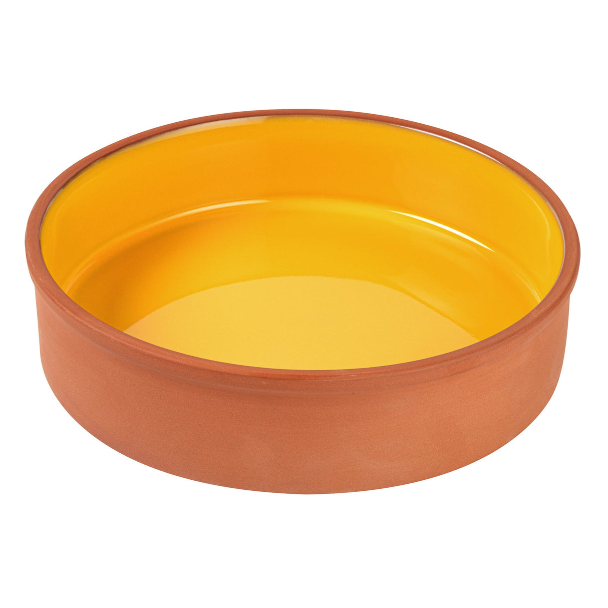 Bowls, Cazuela, Terra Tek 51 Ounce, Terracotta, Yellow Glazed Interior, 9 x 9 x 2.25 Inch, Oven-Safe,2 - 5 COUNT