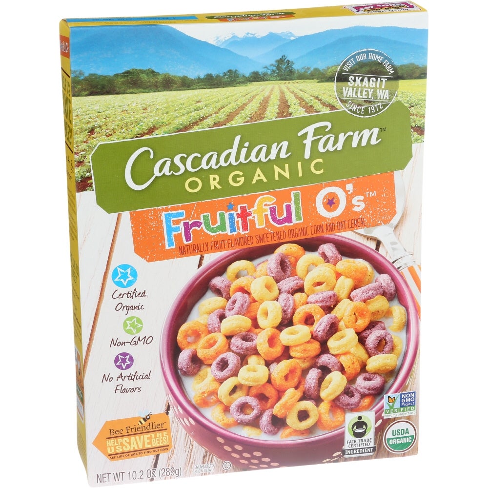 Cereal, Sweetened Corn & Oat Cereal, Fruitful O's,10 - 10.2 OUNCE
