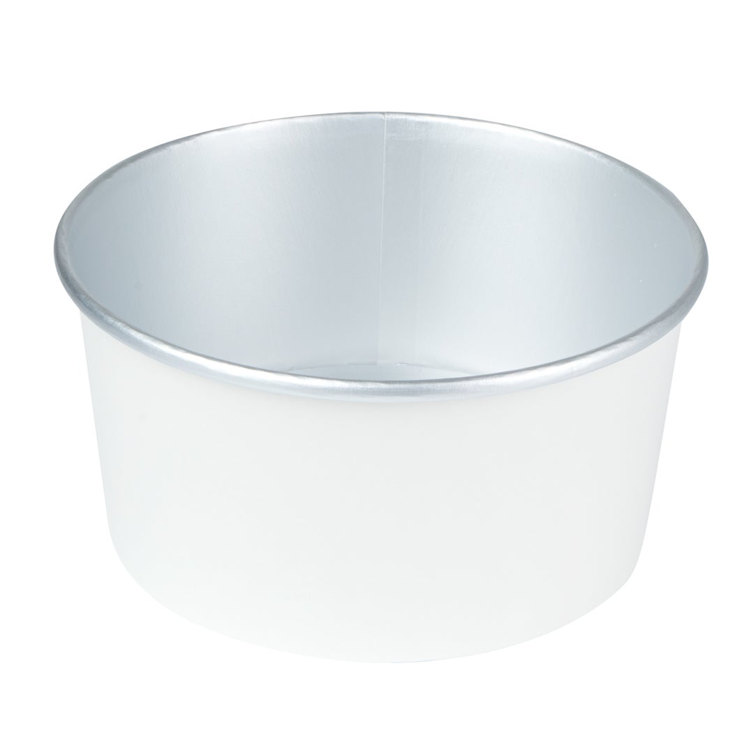 Containers, Take-Out, Foil Lux 33 Ounce, Paper, White, 6 x 6 x 3 Inch,50 - 1 EACH