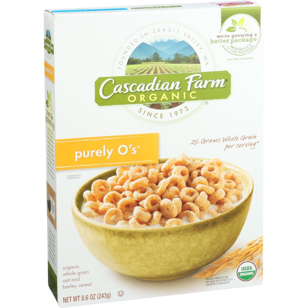 Cereal, Organic Whole Grain Oat & Barley, Purely O's,12 - 8.6 OUNCE