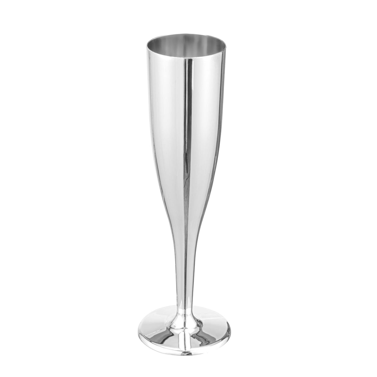 Flutes, Champagne, RW Base 5 Ounce, Plastic, Mirrored, 2 x 2 x 8 Inch,4 - 25 COUNT