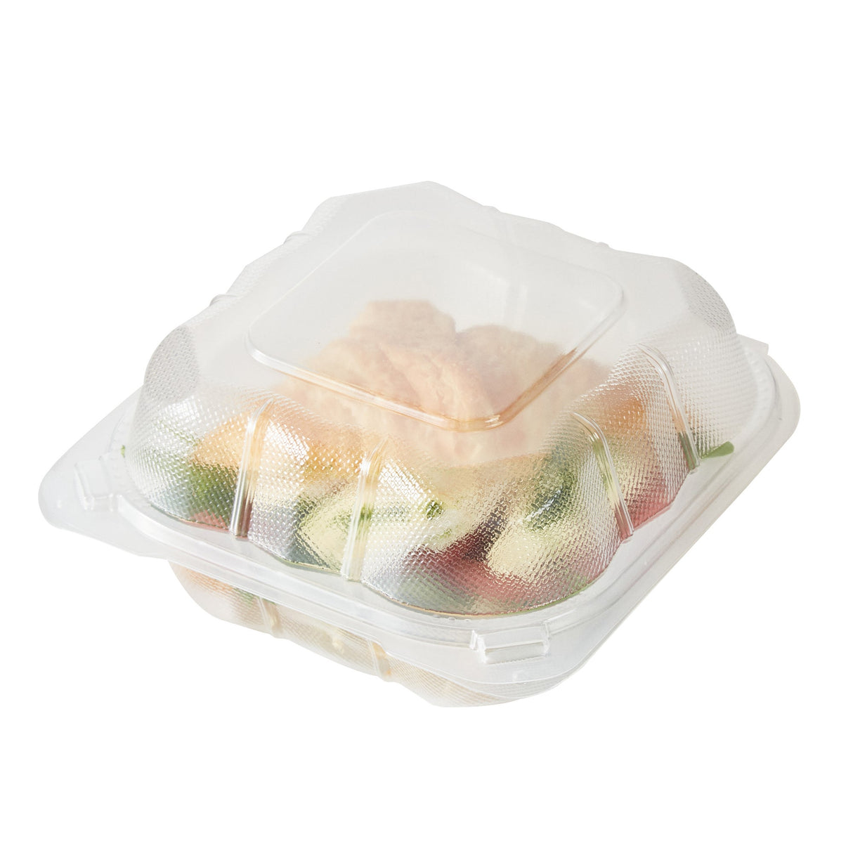 Containers, RW Base 17 Ounce, Microwavable Plastic, Clear, 6 x 6 x 3 Inch, Anti-Fog Clamshell, Square,50 - 1 EACH
