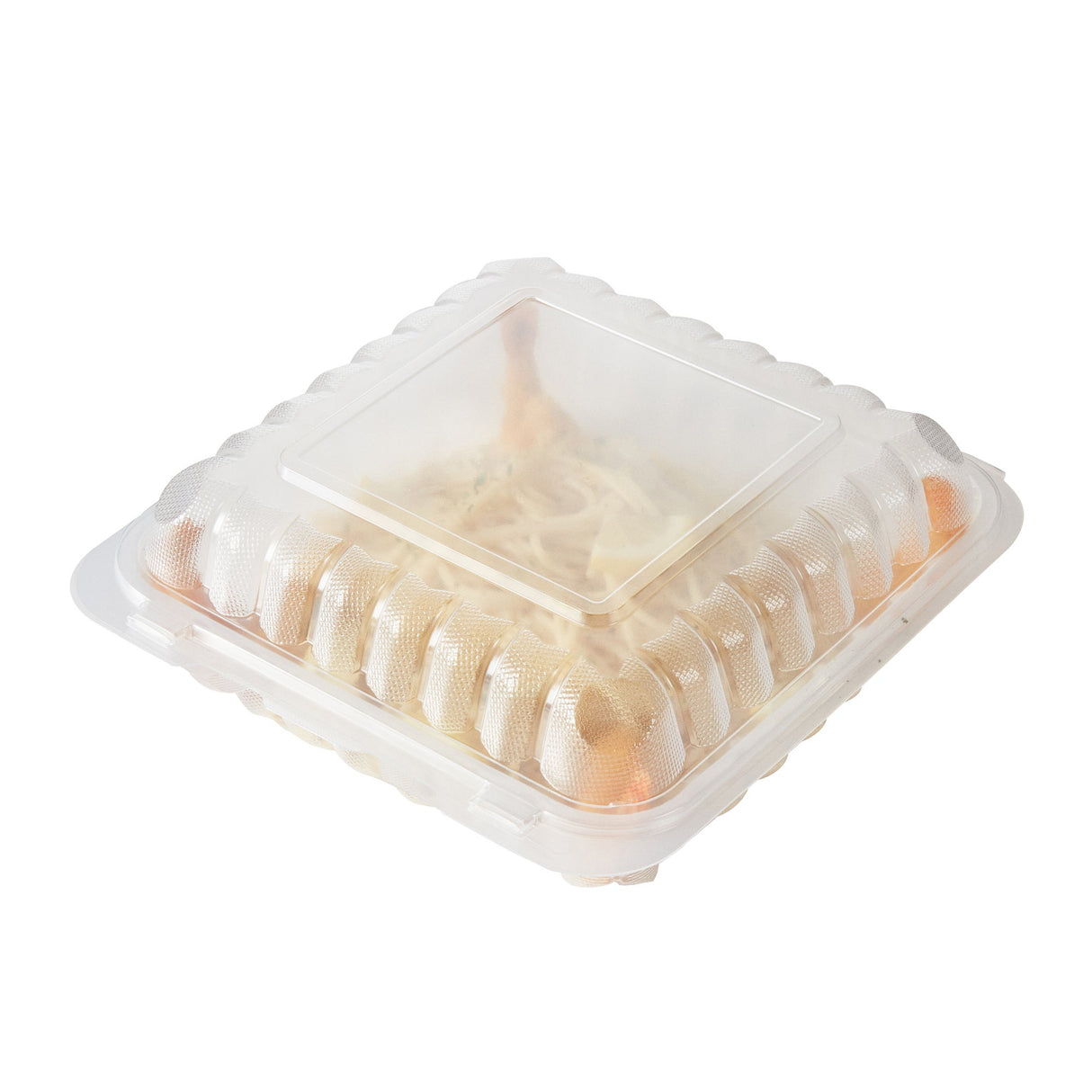 Containers, RW Base 47 Ounce, Microwavable Plastic, Clear, 9 x 9 x 3.50 Inch, Clamshell, Square,2 - 50 COUNT