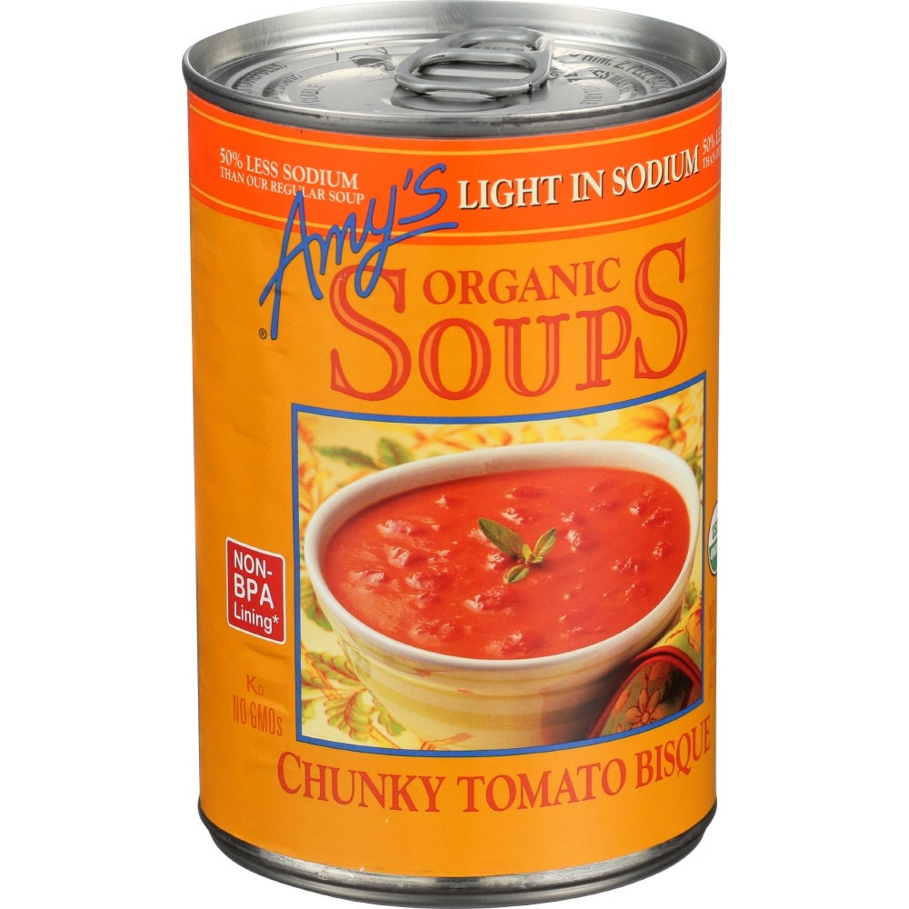 Bisque, Tomato, Hearty, Chunky, Light-Sodium, Organic, Canned,12 - 14.5 OUNCE