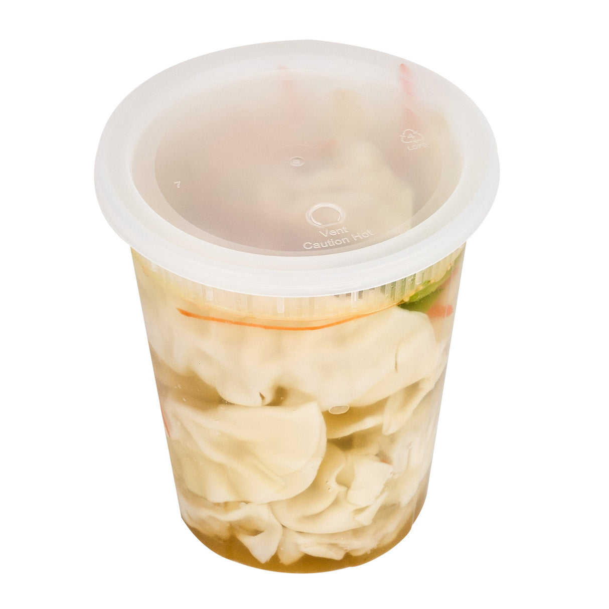 Containers, Soup, Asporto 40 Ounce, Microwavable Plastic, Clear, 5 x 5 x 6 Inch, Round, includes Lid,50 - 1 EACH