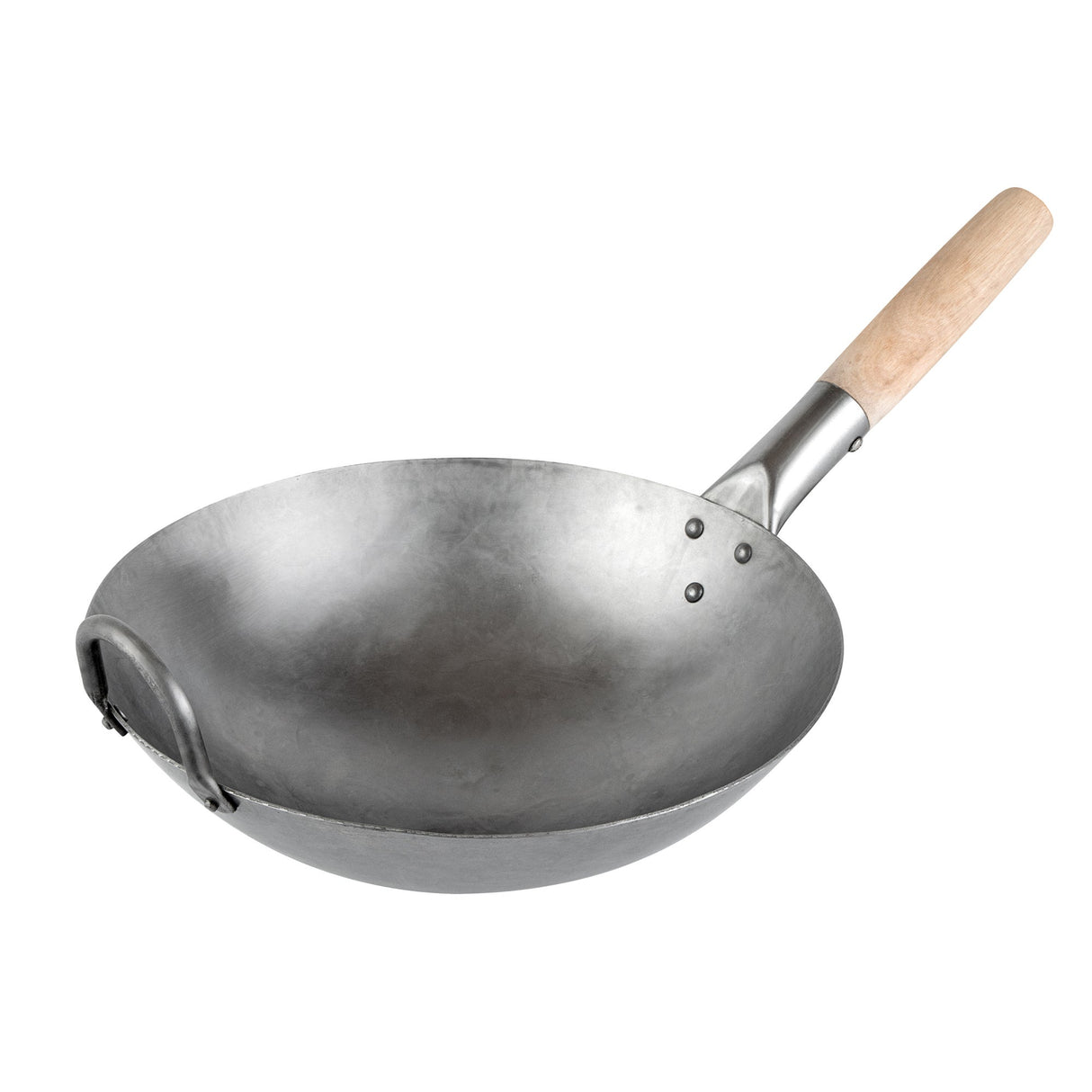 Pan, Fry, Motomori 12 Inch, Carbon Steel, Round Bottom, Hammered Finish, Wood Handle,1 - 1 EACH