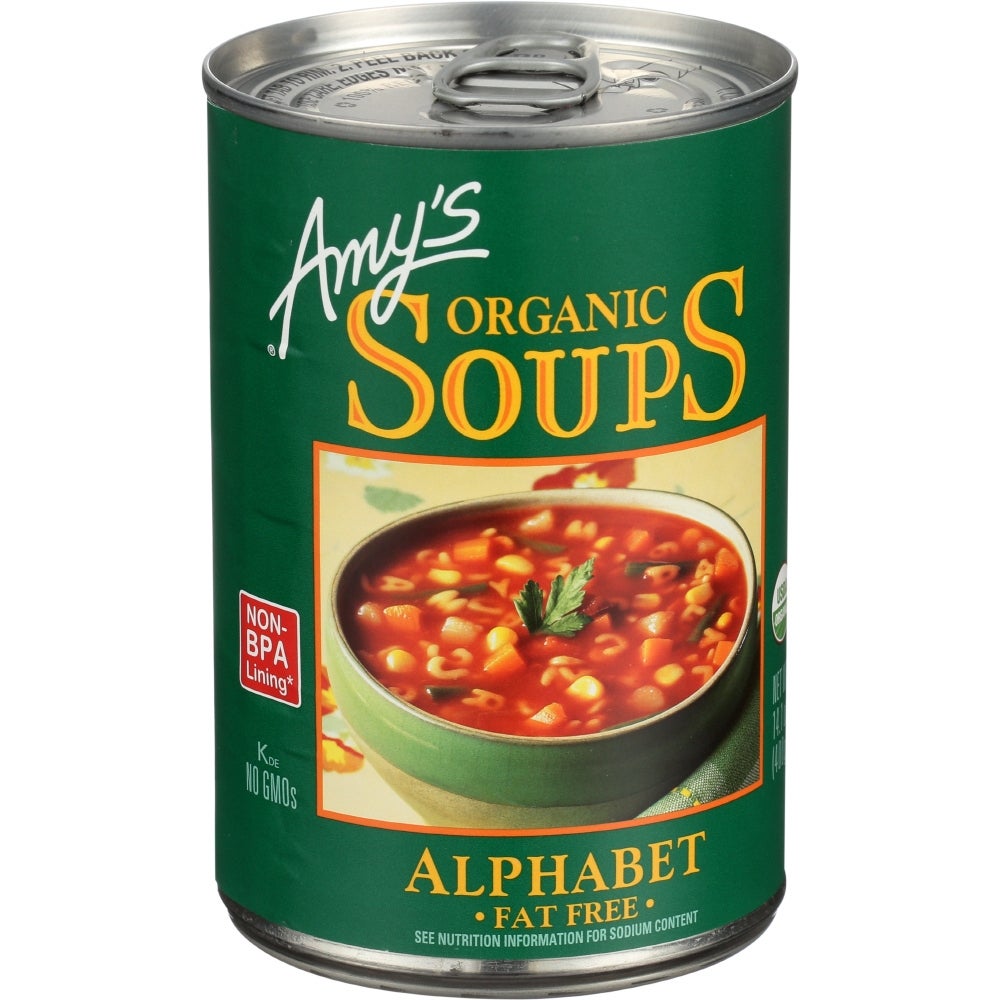 Soup, Alphabet, Fat-Free, Organic, Canned,12 - 14.1 OUNCE