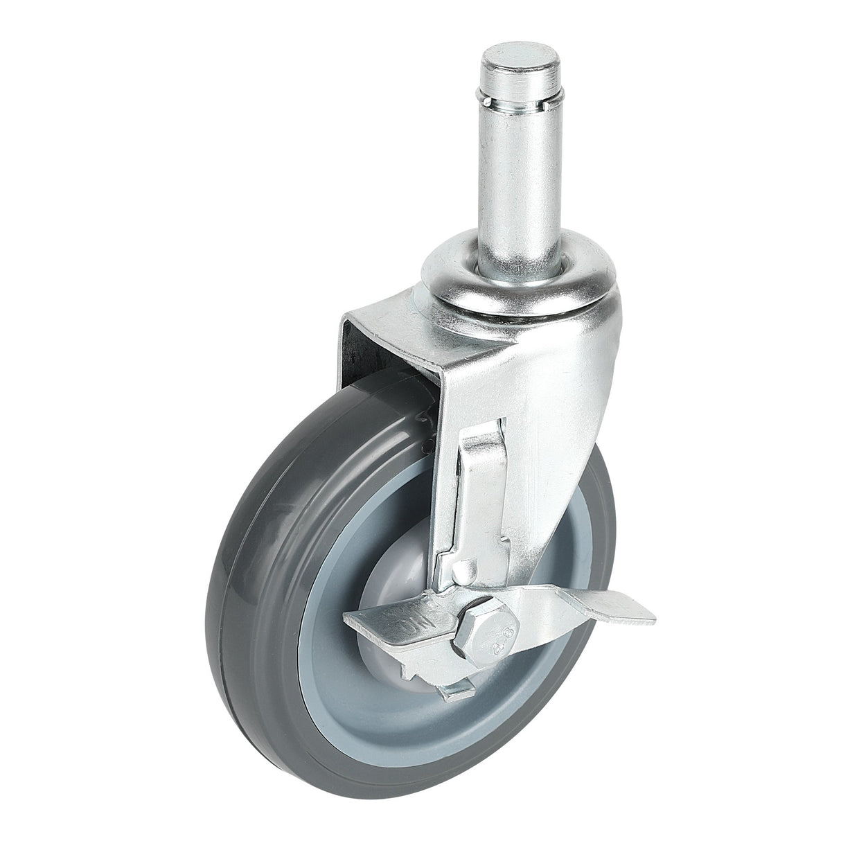 Casters, Swivel Stem, RW Base, 5 Inch, with Breaks, for Gray Shelf Kit,4 - 1 EACH