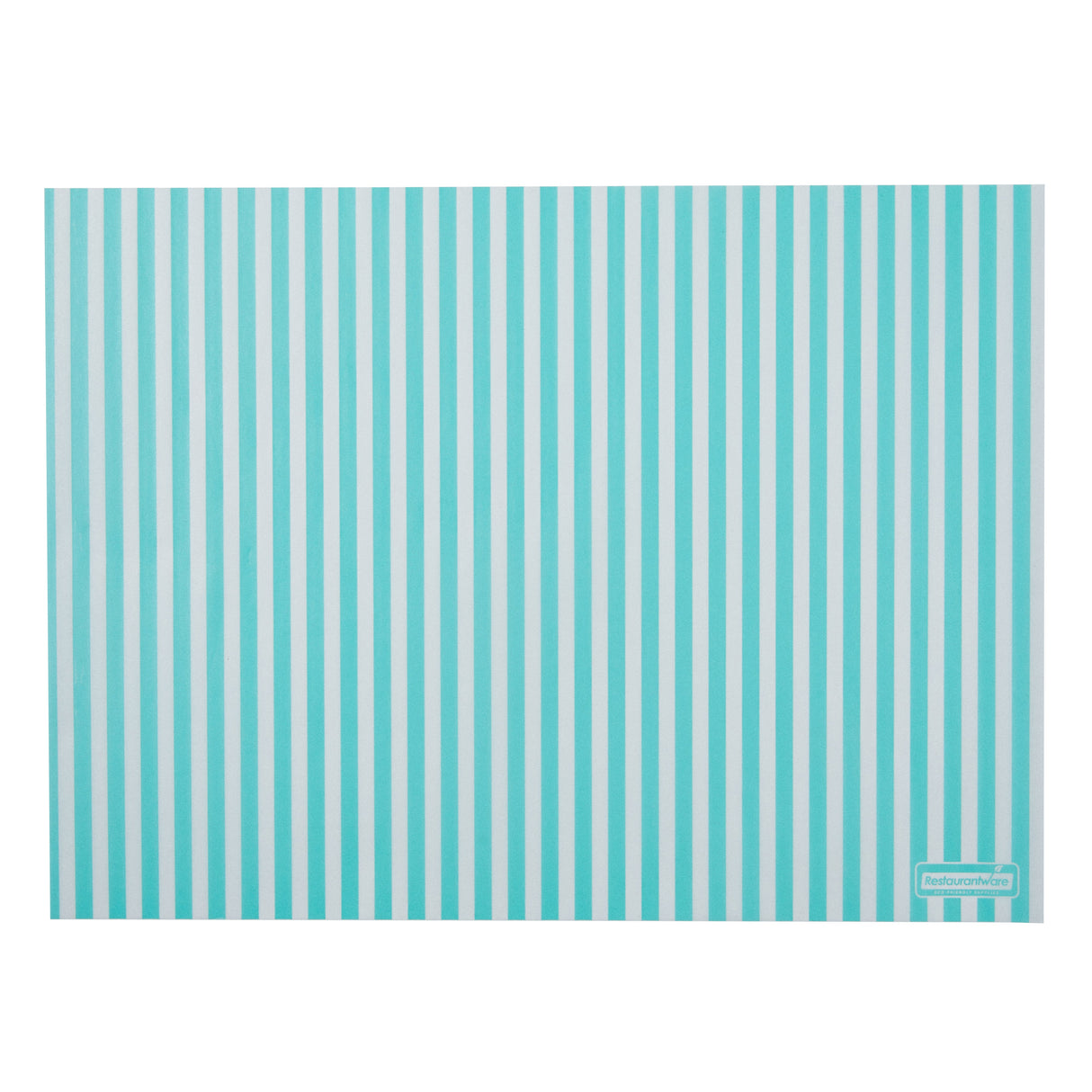 Food Wrap & Basket Liners, RW Base 15 x 11 Inch, Greaseproof Paper, Turquoise & White Stripe,10 - 200 COUNT
