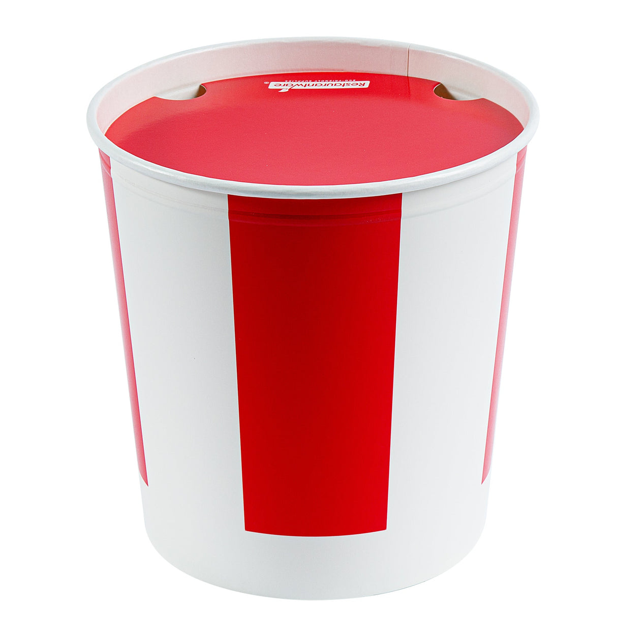 Buckets, Chicken, Bio Tek 130 Ounce, Paper, Red & White, includes Lid,4 - 25 COUNT