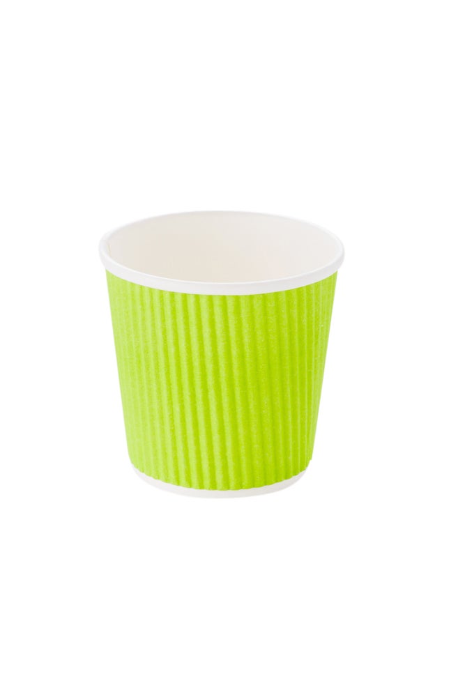 Cups, Coffee, 4 Ounce, Paper, Eco Green, Ripple Wall, 2.50 x 2.50 x 2.25 Inch,20 - 25 COUNT