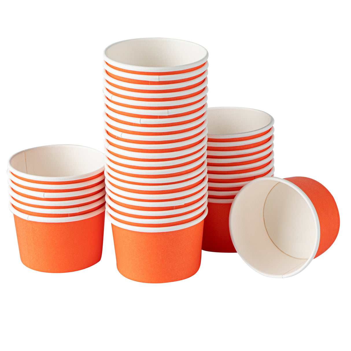 Cups, To-Go, 3 Ounce, Paper, Orange, Round,1 - 50 COUNT