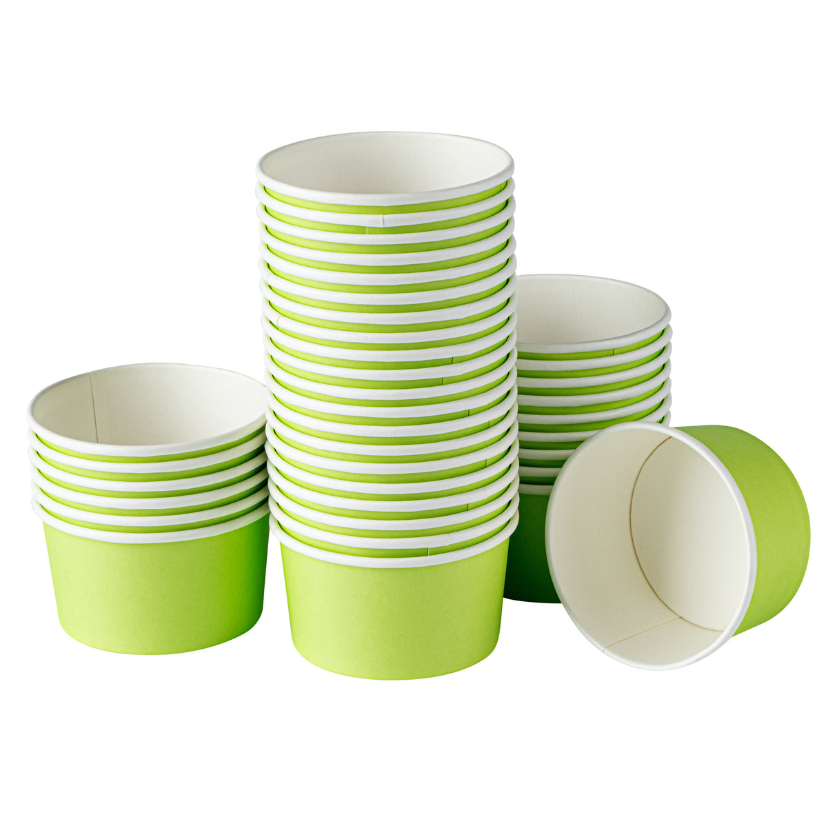 Cups, To-Go, 8 Ounce, Paper, Green, Round,1 - 50 COUNT