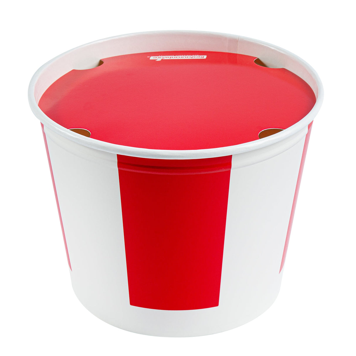 Buckets, Chicken, Bio Tek 150 Ounce, Paper, Red & White, includes Lid,25 - 1 EACH