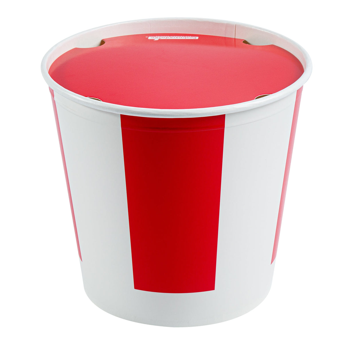 Buckets, Chicken, Bio Tek 170 Ounce, Paper, Red & White, includes Lid,25 - 1 EACH