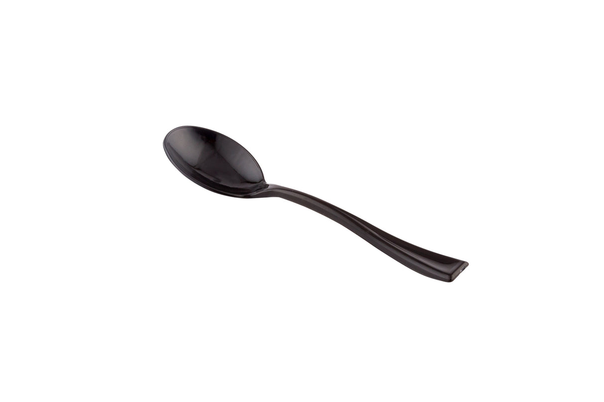 Spoons, Plastic, Black, 4 Inch, 4 Linear Inch,1 - 500 COUNT