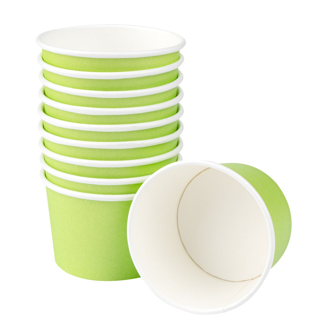 Cups, Ice Cream, 4 Ounce, Paper, Green,1 - 200 COUNT