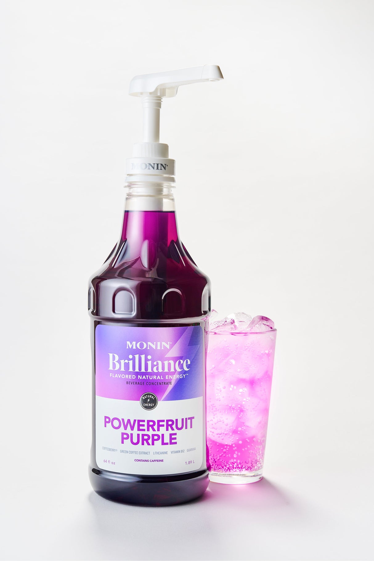 Drink Base, Brilliance, Powerfruit Purple, contains Caffeine,4 - 64 FLUID