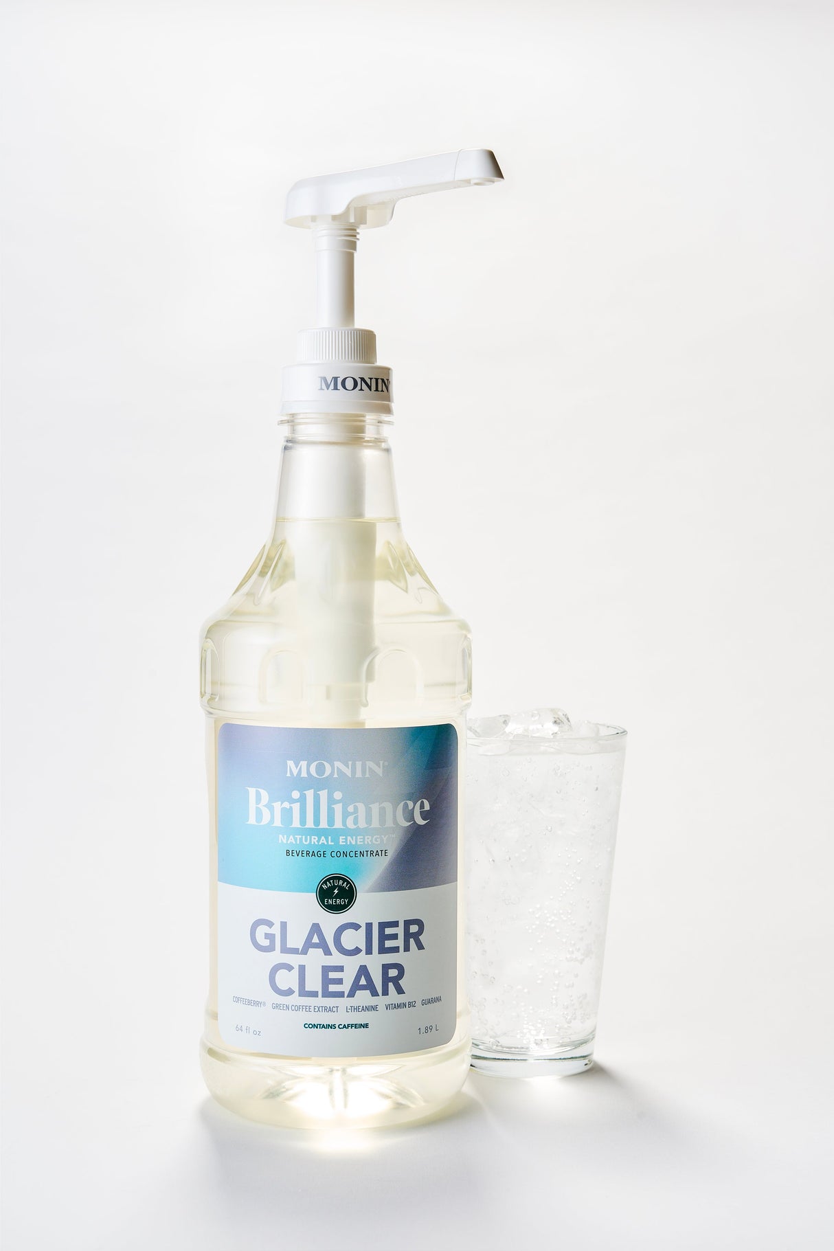 Drink Base, Brilliance, Glacier Clear, contains Caffeine,4 - 64 FLUID