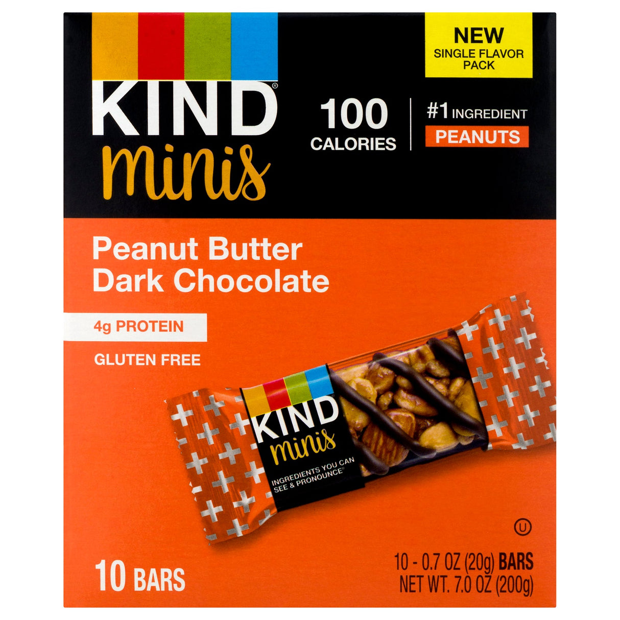 Bars, Mini, Dark Chocolate Peanut Butter, 0.7 Ounce,8 - 10 COUNT