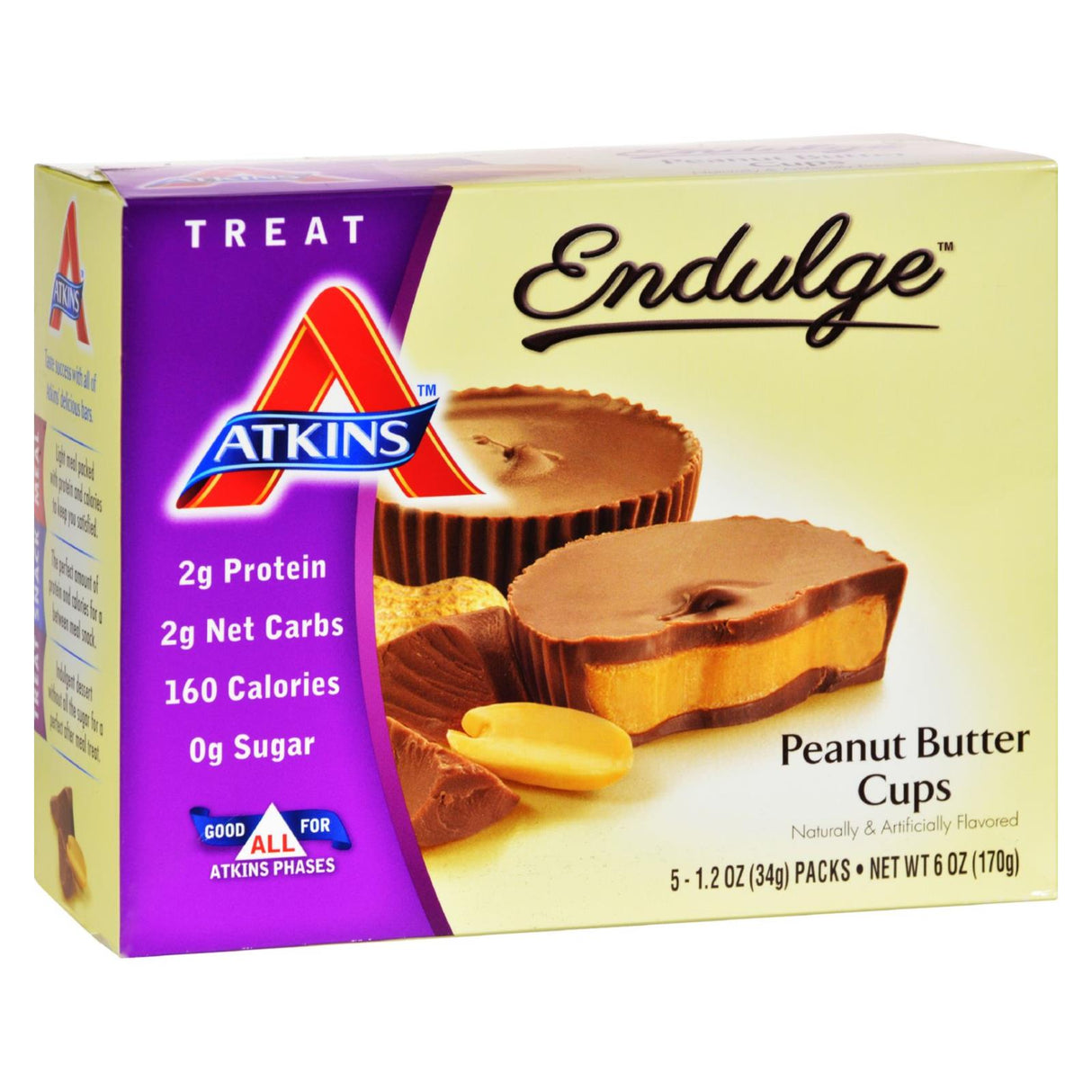 Candy, Peanut Butter, Endulge, Chocolate-Covered,5 - 1.2 OUNCE