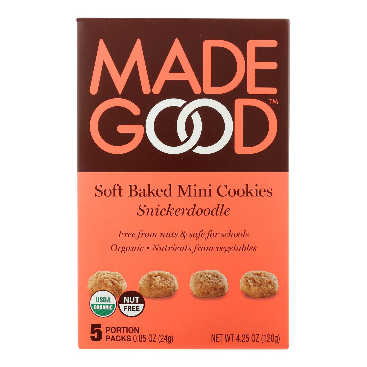 Cookies, Soft Mini, Snickerdoodle, Portion Packs, Shelf-Stable, 0.85 Ounce,6 - 5 COUNT